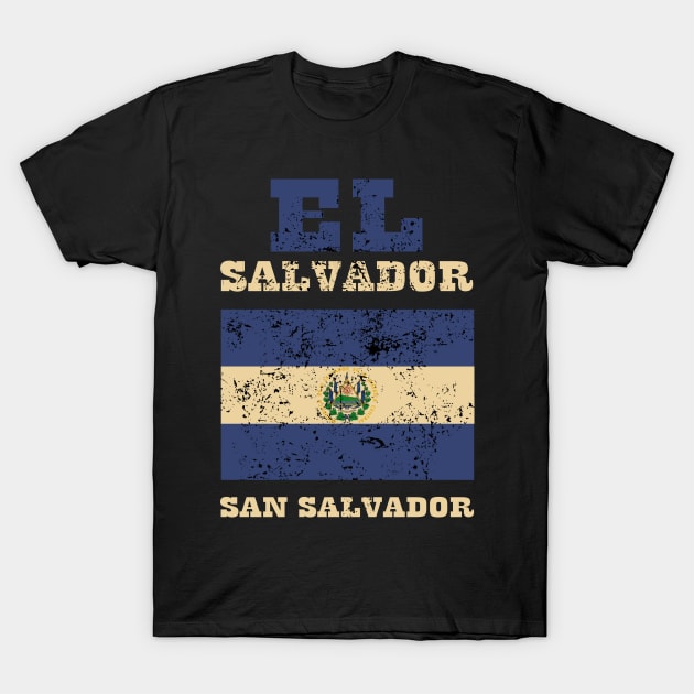 Flag of El Salvador T-Shirt by KewaleeTee